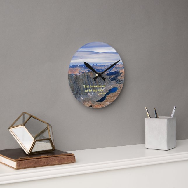 Horloge Ronde Grimpez les Montagnes (Bureau)