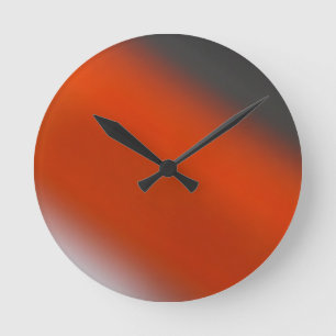 Horloge Ronde Gris orange gris