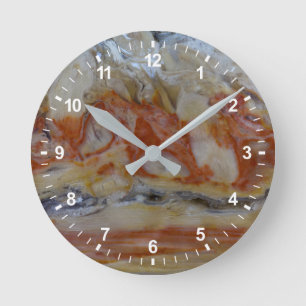 Horloge Ronde Gros plan de bois pétrifié