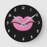 Grosse Parties scintillant rose Lèvres Bouton à lè