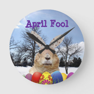 Horloge Ronde Groundhog April Fool Day