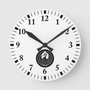 Horloge Ronde Grue en cercle dans un cercle