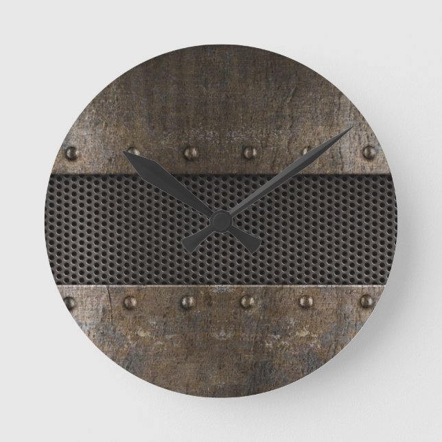 Horloge Ronde Grunge metal background (Recto)