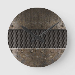 Horloge Ronde Grunge metal background