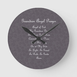 Horloge Ronde Guardian Angel Prayer