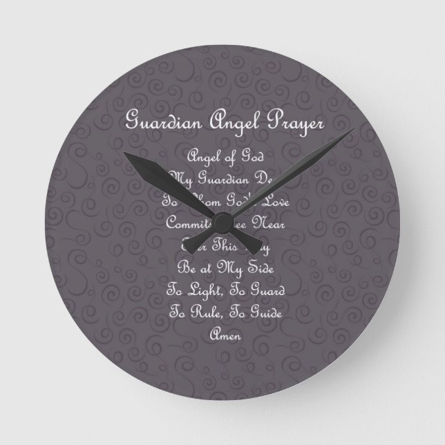 Horloge Ronde Guardian Angel Prayer Charcoal (Recto)