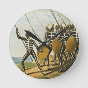 Horloge Ronde Guerriers de nouveau S. Pays de Galles gravé par