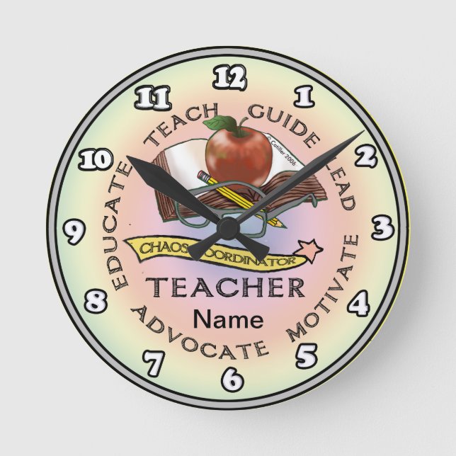 Horloge Ronde Guide de l'enseignant de l'école  (Recto)