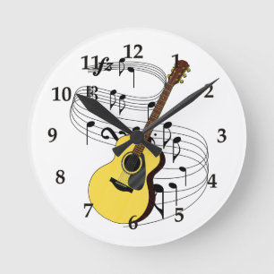 Horloge Ronde Guitare
