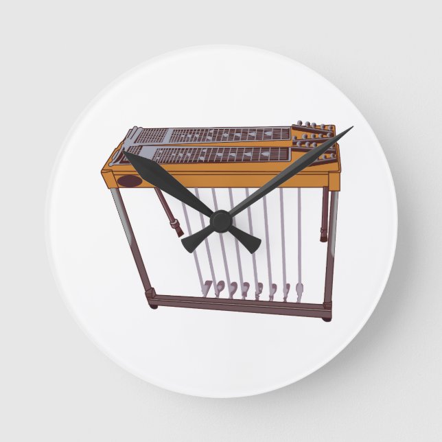 Horloge Ronde Guitare en acier (Recto)
