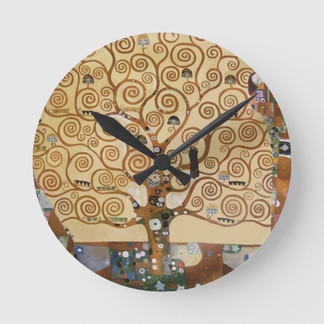 Horloge Ronde Gustav Klimt Arbre De Vie (Recto)