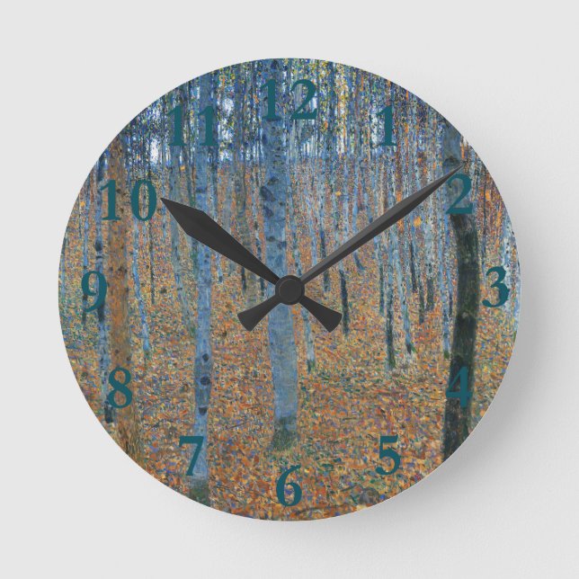 Horloge Ronde Gustav Klimt forêt hêtraie bosquet (Recto)
