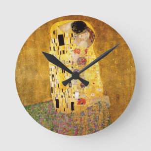 Horloge Ronde Gustav Klimt The Kiss Classic Painting