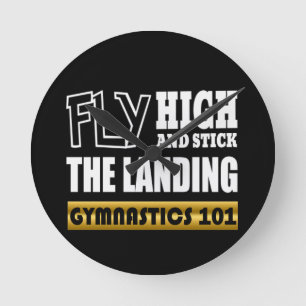 Horloge Ronde Gymnastique 101 Fly High - Bar Gymnaste