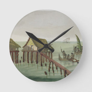 Horloge Ronde Habitations de la tribu Papu, Rawak, plaque 22 pou