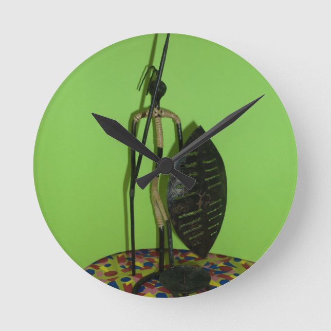 Horloge Ronde Hakuna Matata Kenya Maasai.JPG (Recto)