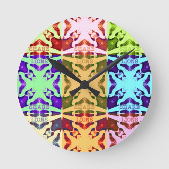 Horloge Ronde Hakuna Matata lions cadeau (Recto)