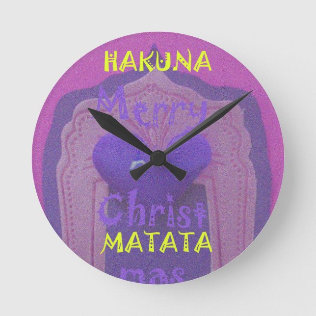 Horloge Ronde Hakuna Matata Merry Christmas Love Design.jpg (Recto)