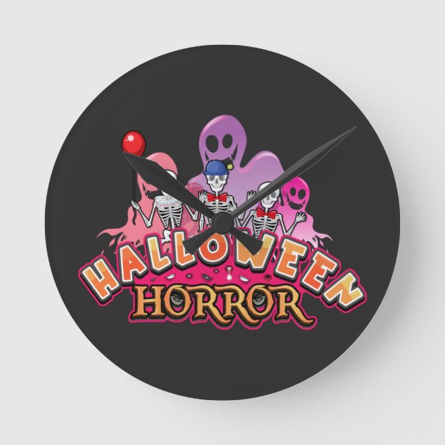 Horloge Ronde Halloween Clowns effrayants Horreur     (Recto)