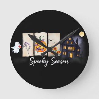 Horloge Ronde Halloween de la saison éffrayante
