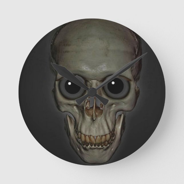 Horloge Ronde Halloween Skull (Recto)