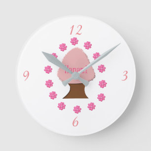 Horloge Ronde Hanami Cerisier japonais