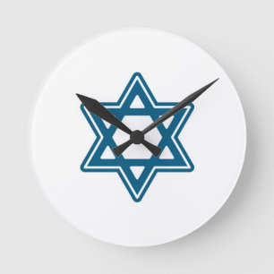 Horloge Ronde Hanukkah Single Star Acrylic Wall Clock