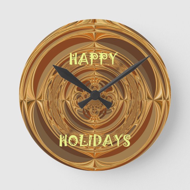Horloge Ronde Happy Holidays Seamless Hakuna Matata Seasonal Gif (Recto)