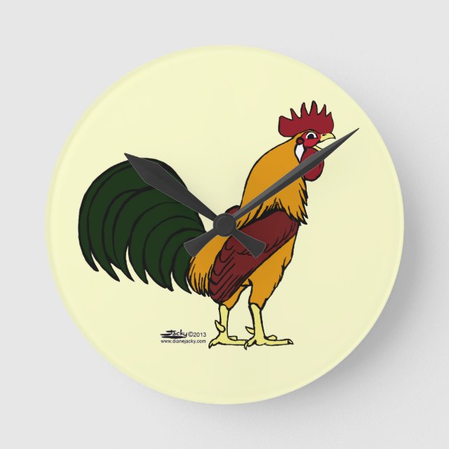 Horloge Ronde Happy Rooster (Recto)