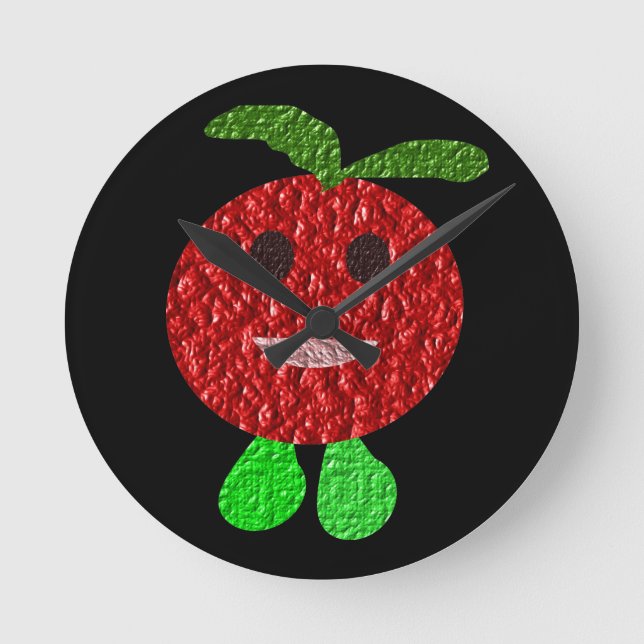 Horloge Ronde Happy Tomato Wall Clock (Recto)