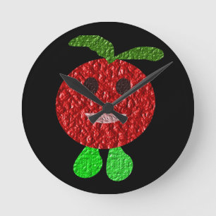 Horloge Ronde Happy Tomato Wall Clock