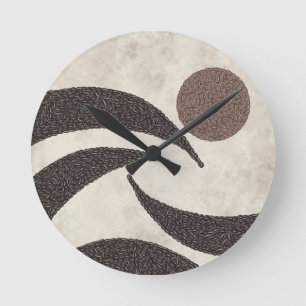 Horloge Ronde Haricots de Café- Joie de Haricot Aube- Coussin de