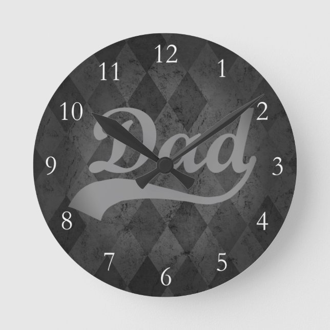 Horloge Ronde Harlequin gris Shades Papa (Recto)