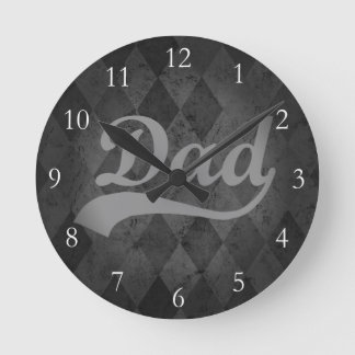 Horloge Ronde Harlequin gris Shades Papa