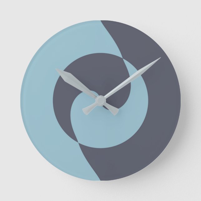 Horloge Ronde Harmony bleu (Recto)