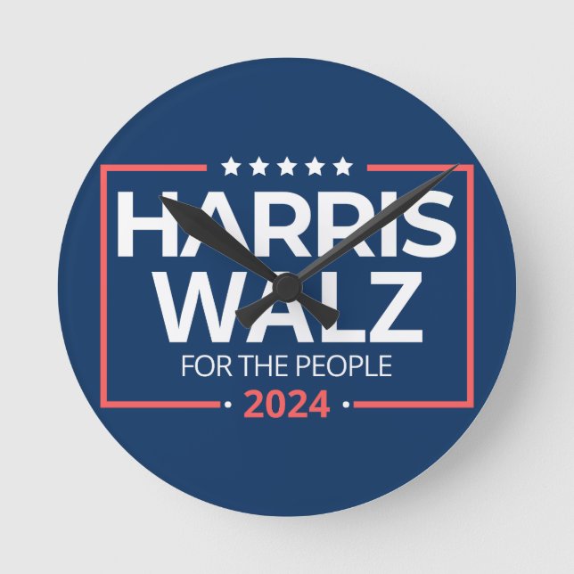 Horloge Ronde Harris Waltz 2024 Election Kamala Harris Tim Waltz (Recto)
