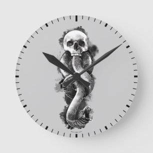 Horloge Ronde Harry Potter   Aquarelle de marque foncée