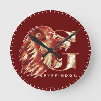 Horloge Ronde Harry Potter | Aquarelle Lion GRYFFINDOR™