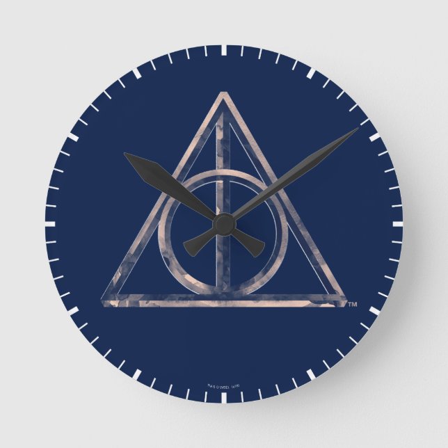 Horloge Ronde Harry Potter | Deathly Hallows Watercolor (Recto)