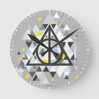 Horloge Ronde Harry Potter | Geometric Deathly Hallows
