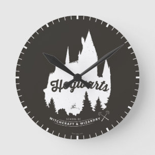 Horloge Ronde Harry Potter   HOGWARTS™ Castle Typographie