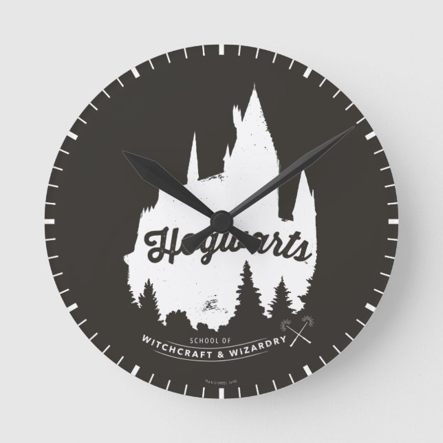 Horloge Ronde Harry Potter | HOGWARTS™ Castle Typographie (Recto)
