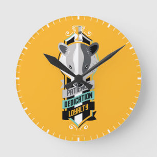 Horloge Ronde Harry Potter   HUFFLEPUFF™ House Traits Sigil