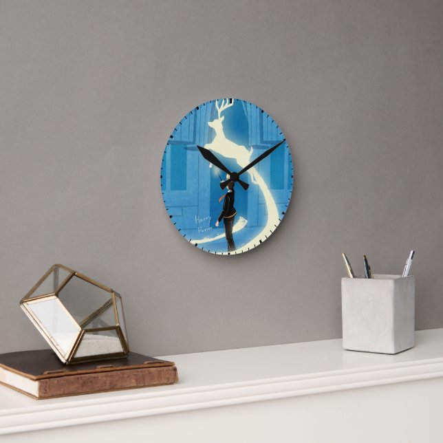 Horloge Ronde HARRY POTTER™ Peinture de Patronus (Bureau)