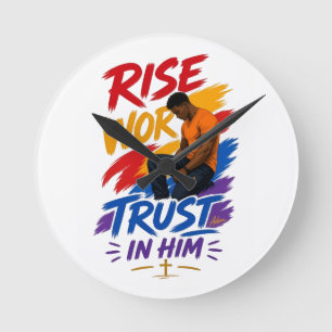 Horloge Ronde Haut graphique pour femmes « Rise Work Trust In Hi