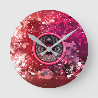 Horloge Ronde Haut-parleur de musique et plaques de peinture