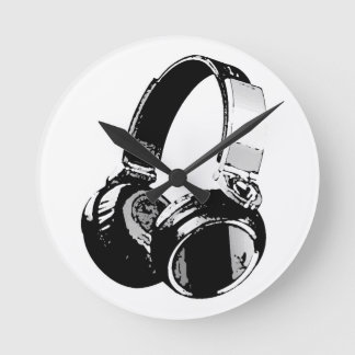 Horloge Ronde Headphone