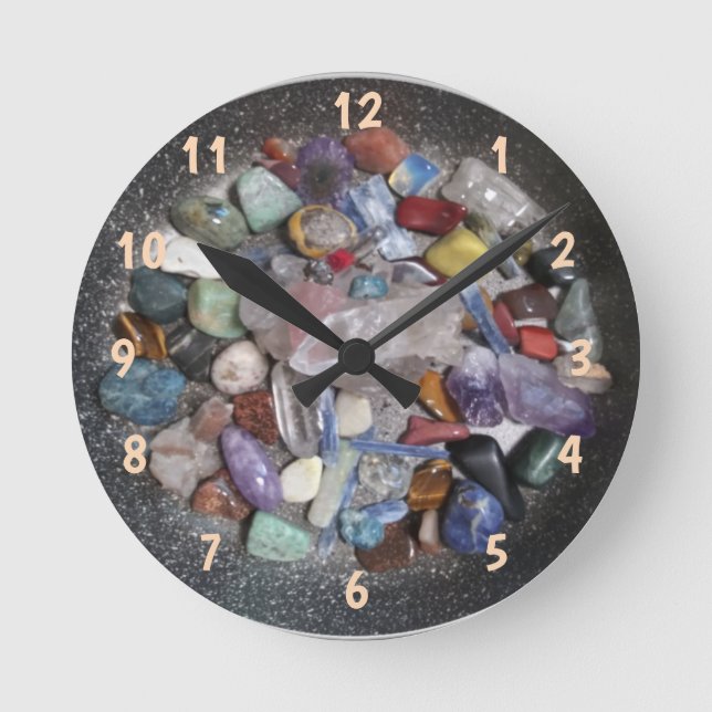 Horloge Ronde Healing Crystal/Stone Clock (Recto)