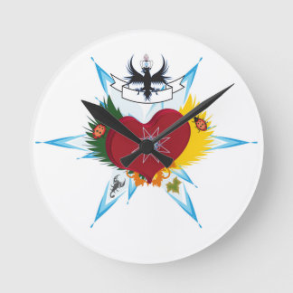 Horloge Ronde Heart wounded by a love arrow