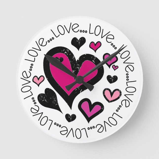 Horloge Ronde Hearts Love Love Love (Recto)